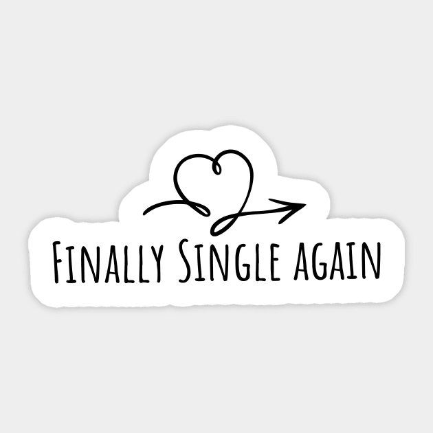 Finally Single Again Sticker by Simpee